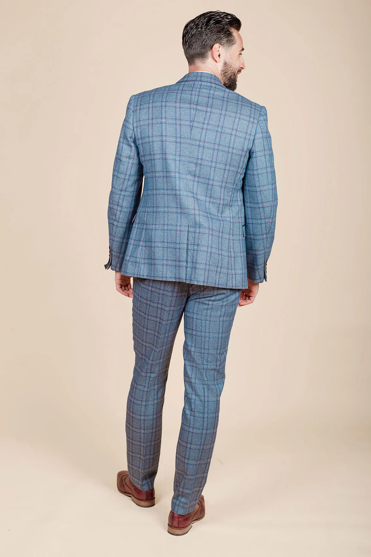 ABBOTT - Blue Tweed Check Blazer - Image 3
