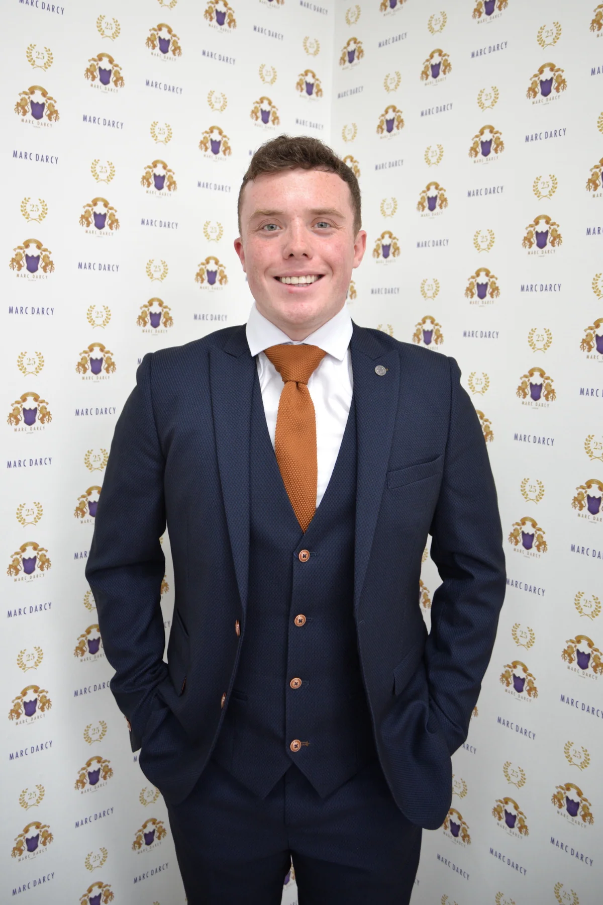 Emmerdale's Bradley Johnson (Vinny Dingle) in Max Navy Suit - Image 3