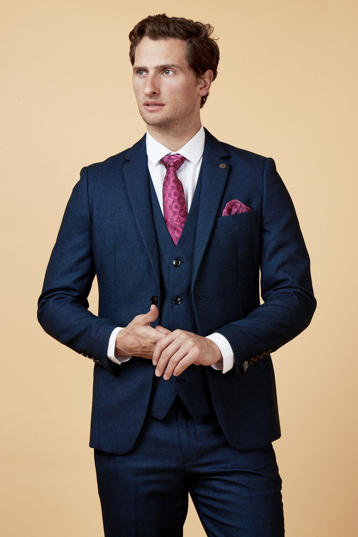 CALLUM - Blue Three Piece Suit - Image 5
