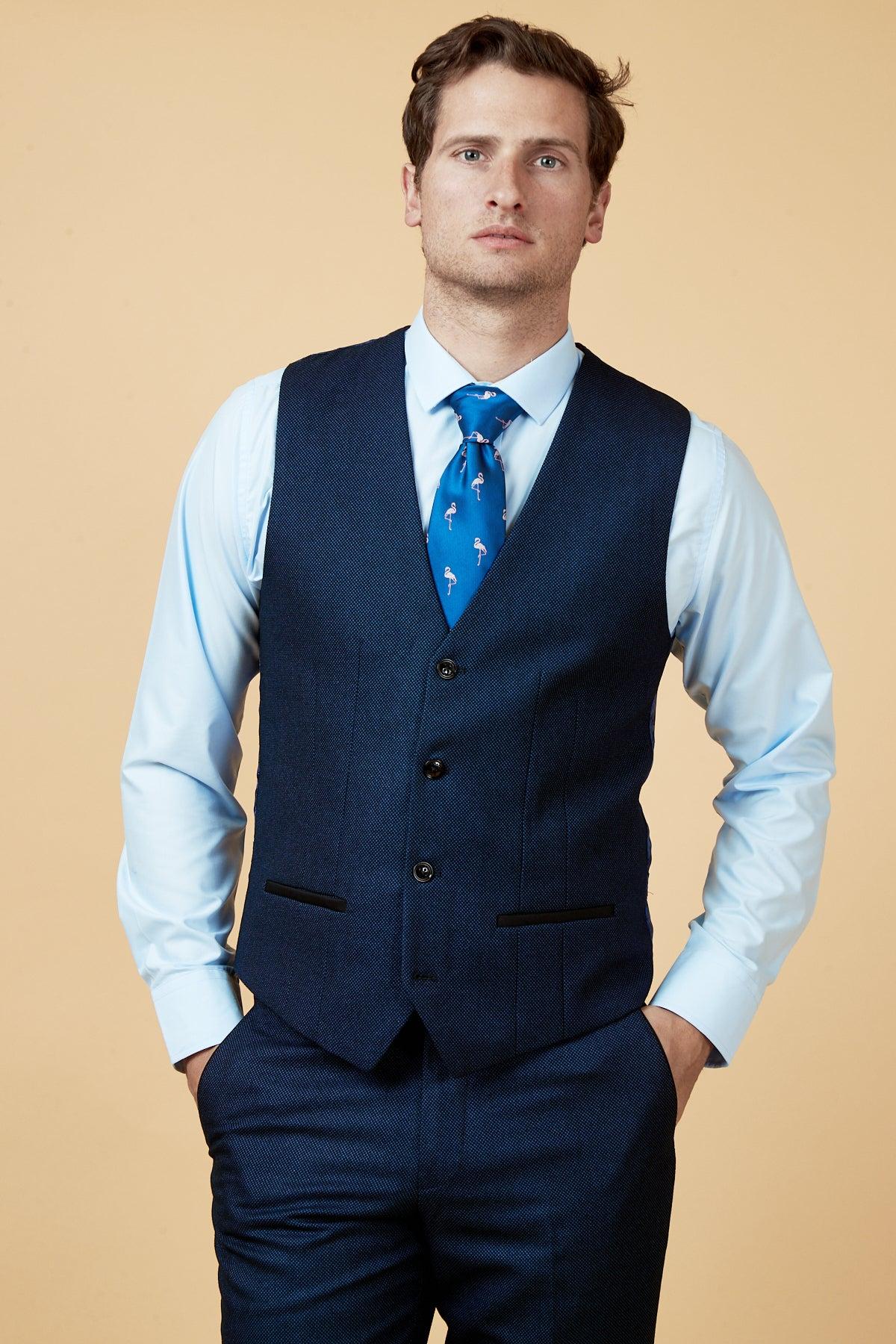 CALLUM - Blue Three Piece Suit - Image 8