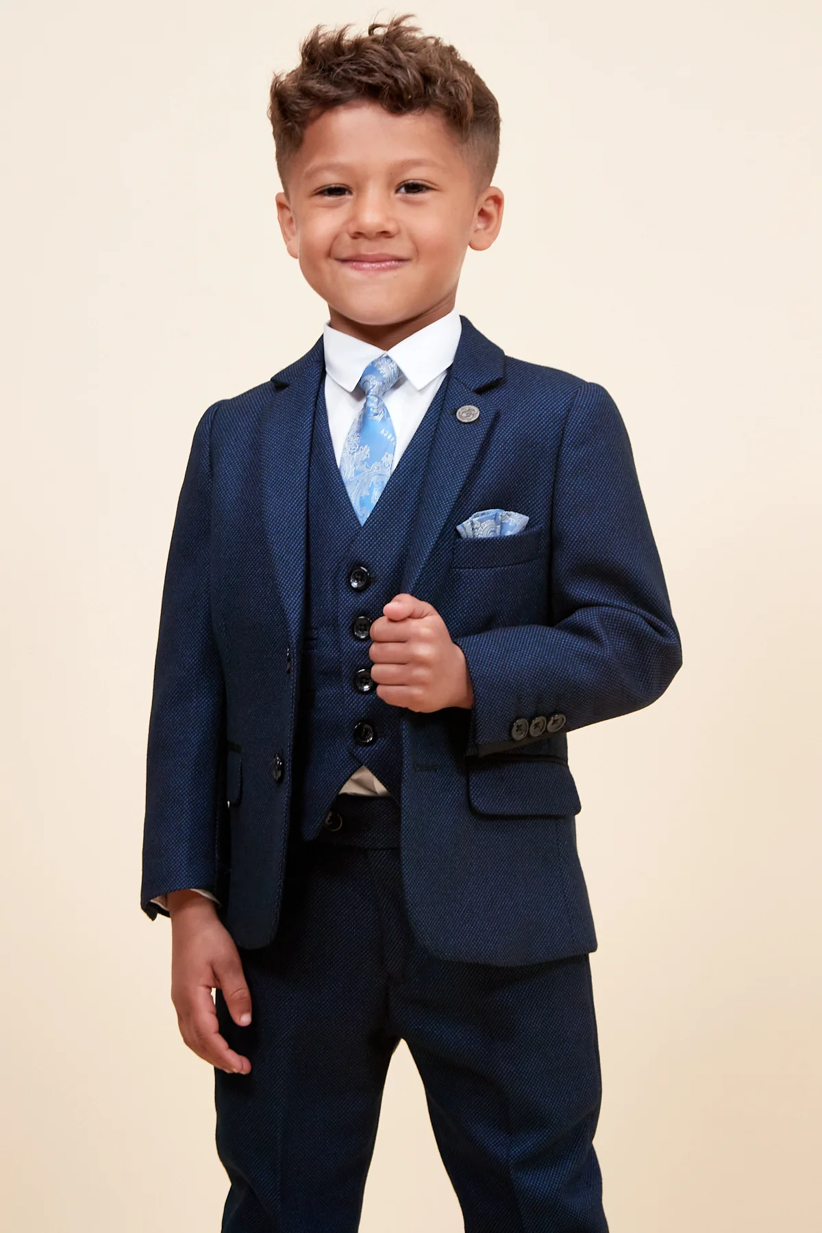 CALLUM - Childrens Blue Three Piece Suit - Image 3