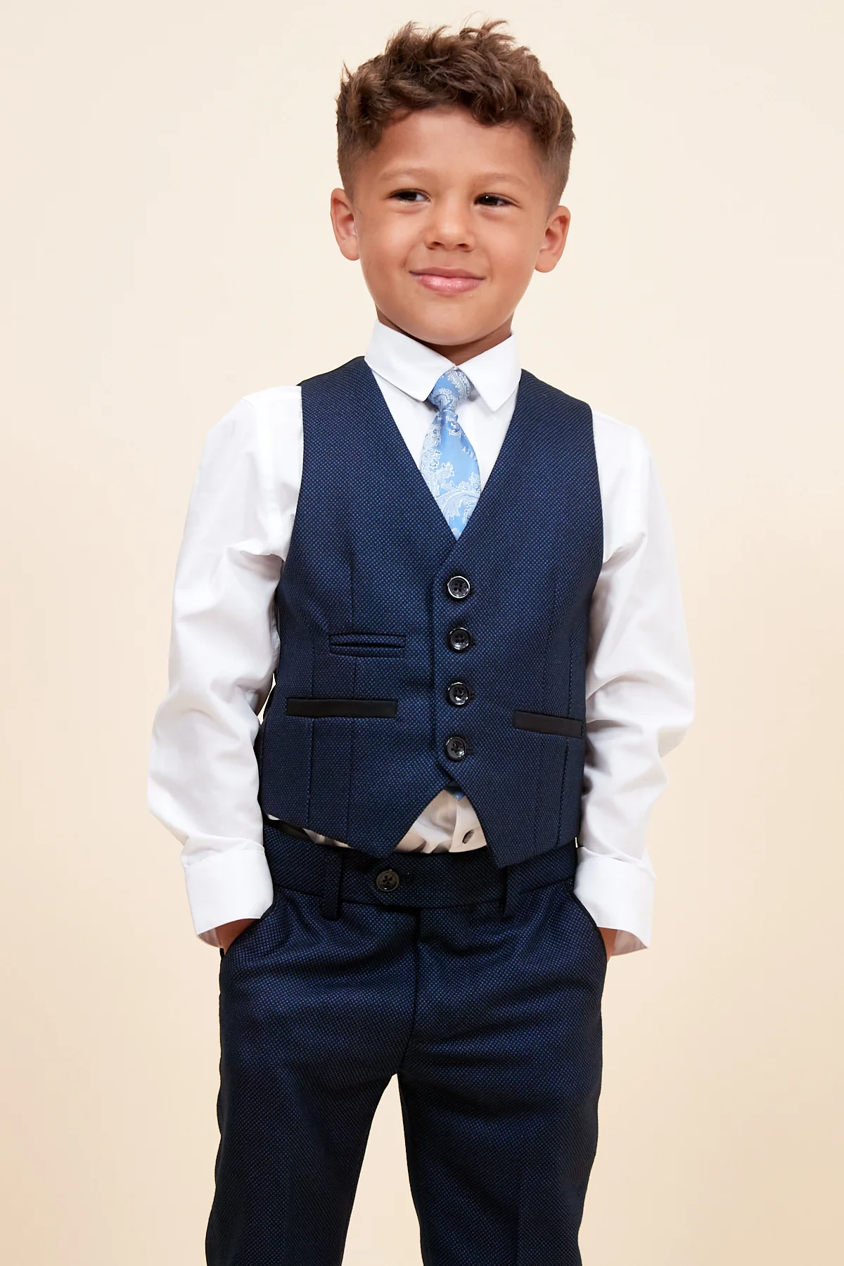 CALLUM - Childrens Blue Three Piece Suit - Image 7