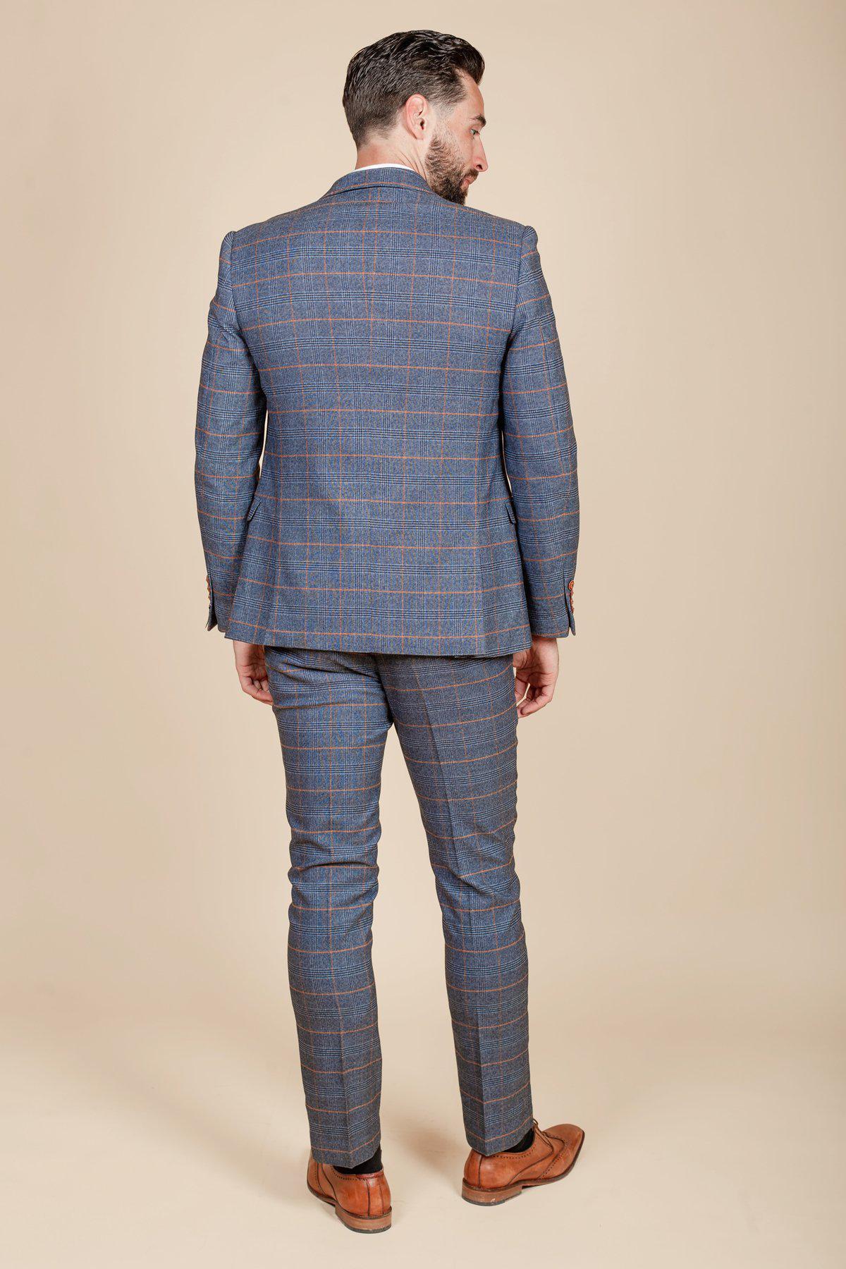 Coronation Street's Daniel Osbourne (Rob Mallard) in JENSON Sky Blue Check Suit - Image 10