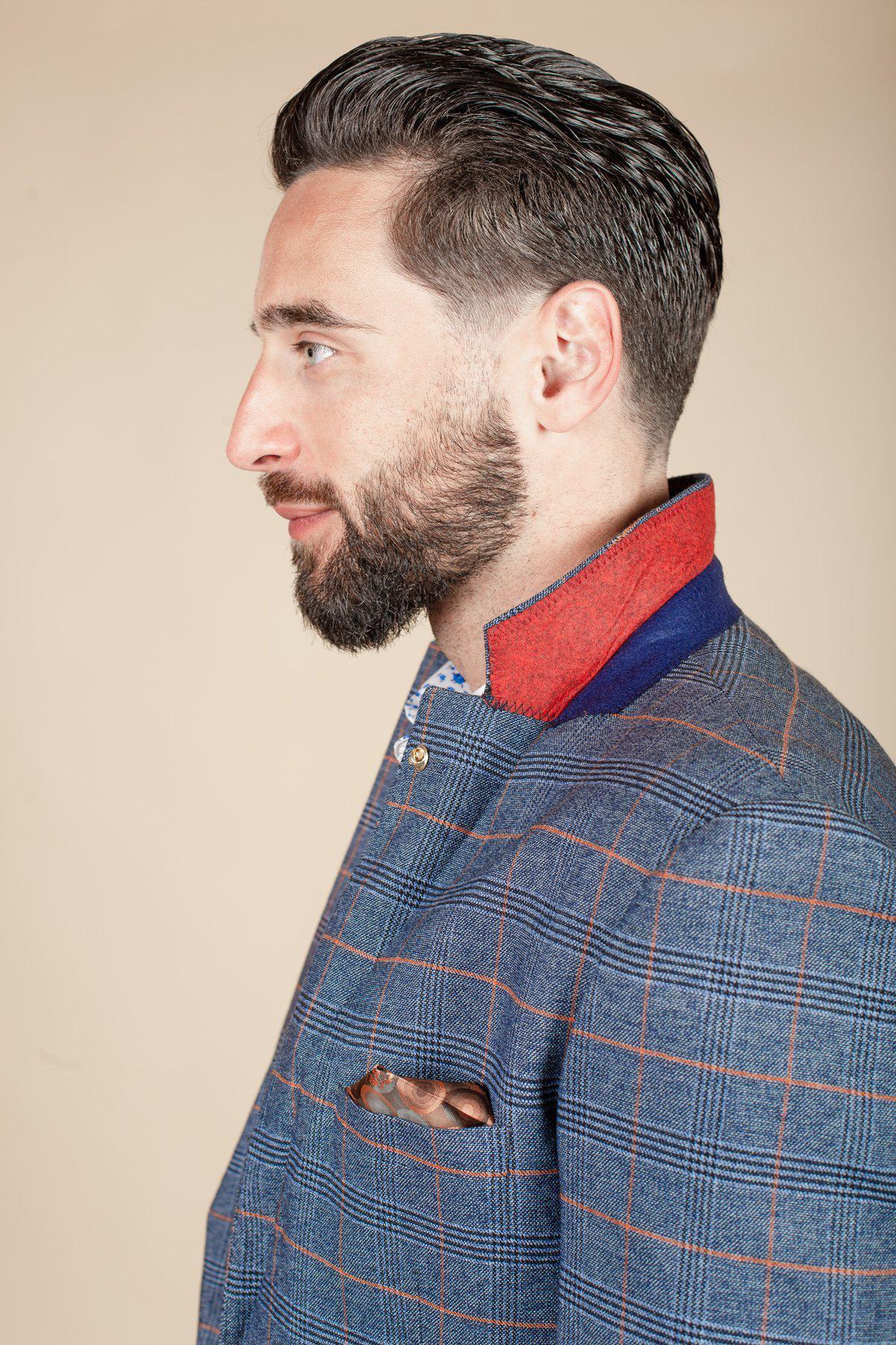 Coronation Street's Daniel Osbourne (Rob Mallard) in JENSON Sky Blue Check Suit - Image 7