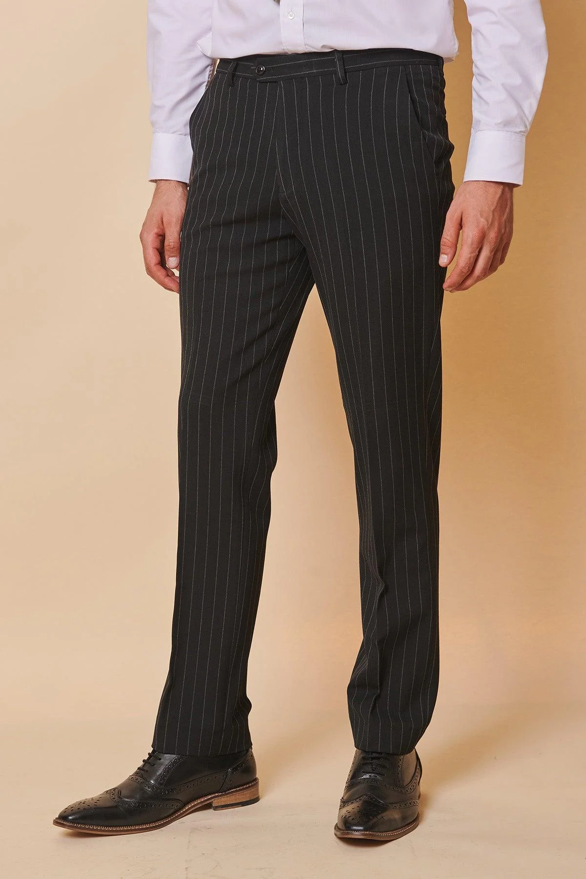 Coronation Street's Mason Radcliffe (Luca Toolan) In ROCCO Black Pinstripe Double Breasted Two Piece Suit - Image 11