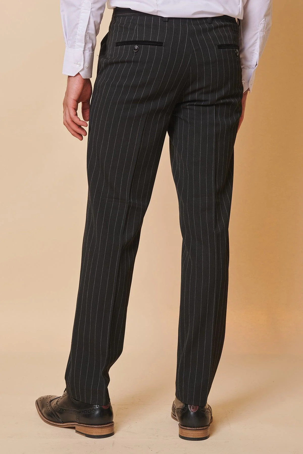 Coronation Street's Mason Radcliffe (Luca Toolan) In ROCCO Black Pinstripe Double Breasted Two Piece Suit - Image 12