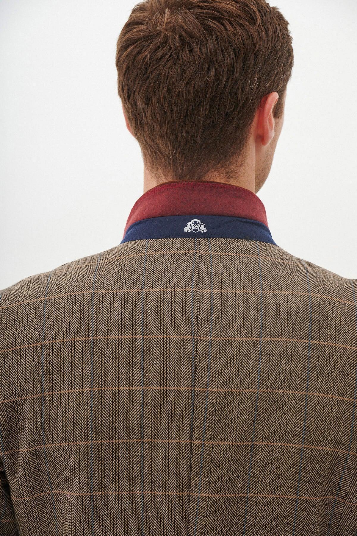 DX7 - Tan Tweed Check Three Piece Suit - Image 5