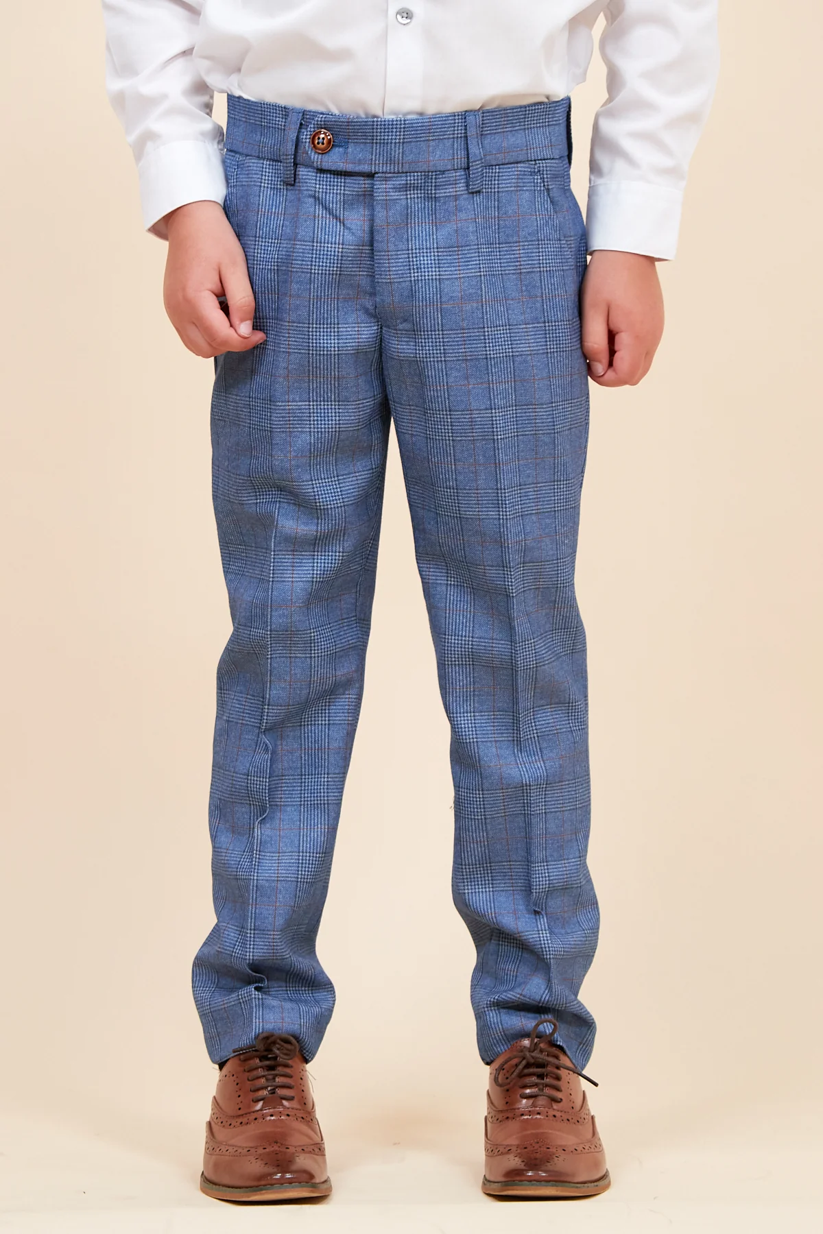 GEORGE - Children's Light Blue Check Three Piece Suit - Image 8