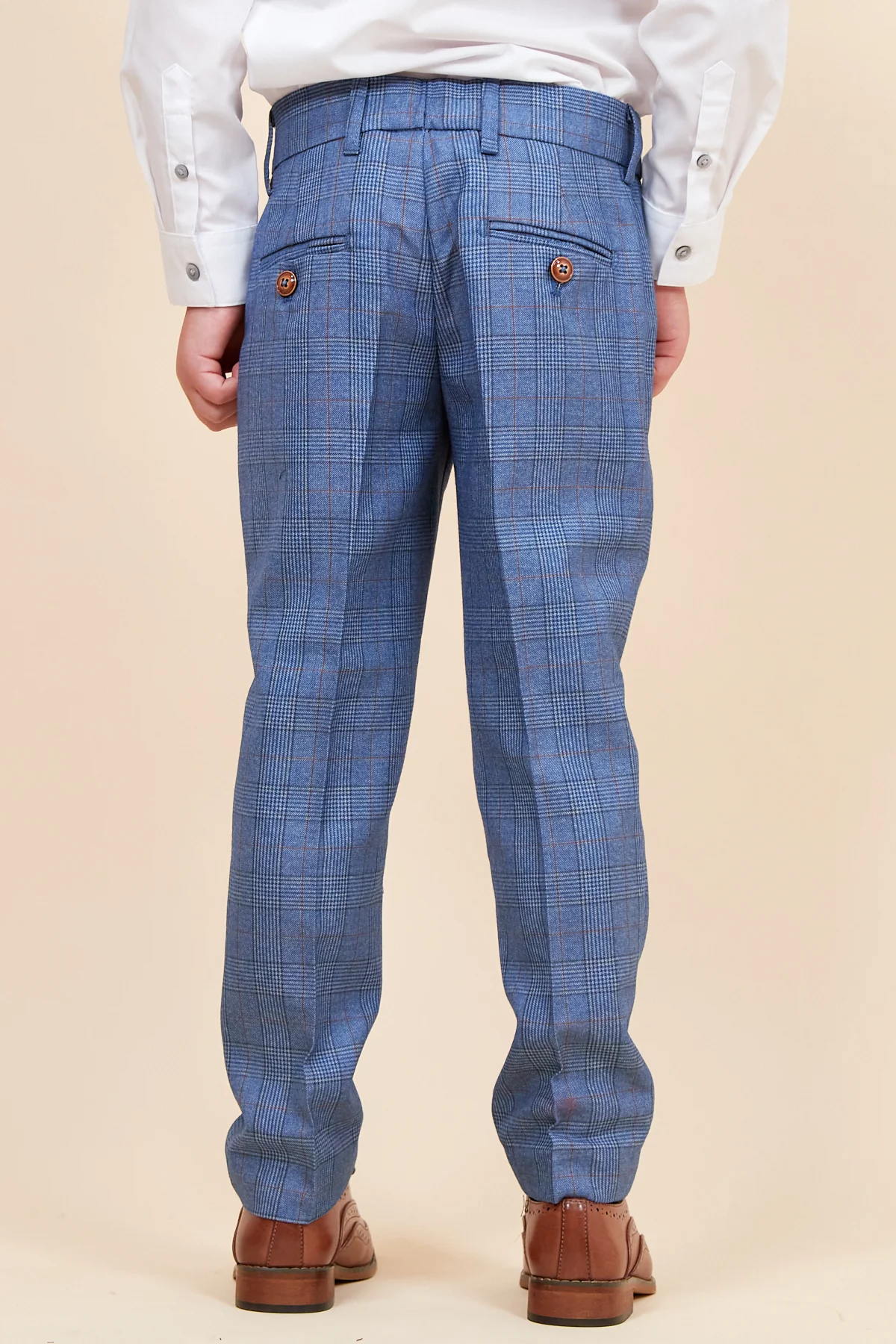 GEORGE - Children's Light Blue Check Three Piece Suit - Image 9
