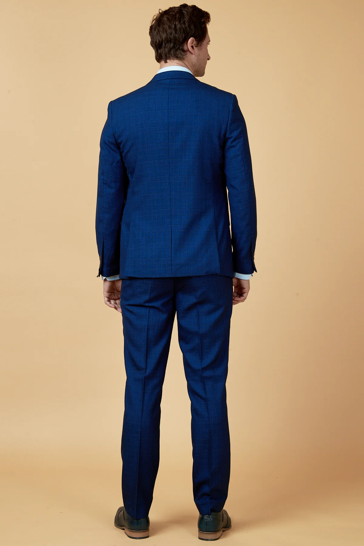 GEORGE - Royal Blue Check Three Piece Suit - Image 3