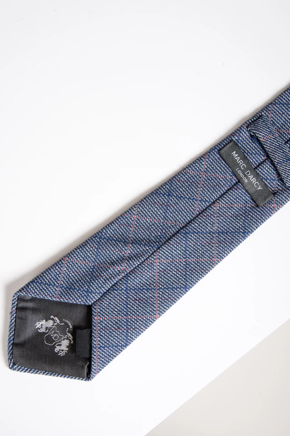 HILTON - Blue Check Tweed Tie - Image 4