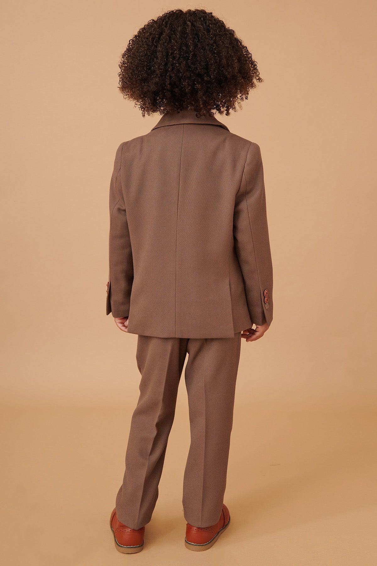 HM5 - Children's Tan Tailored Three Piece Suit - Image 7