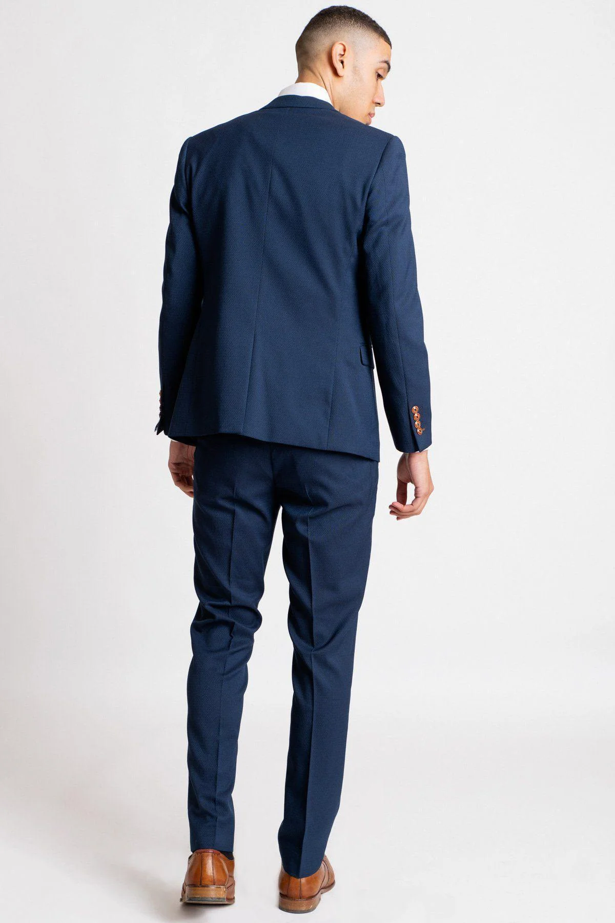 'I'm A Celebrity Get Me Out Of Here' 2022 Runner Up Owen Warner  in Max Royal Blue Suit - Image 7