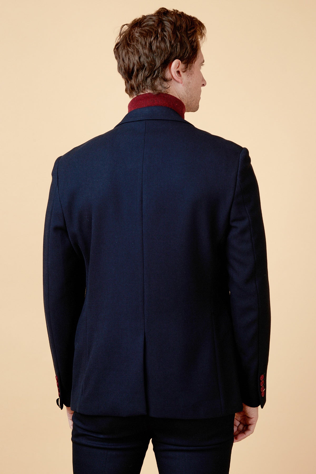 JD4 - Navy Contrast Trim Blazer - Image 7