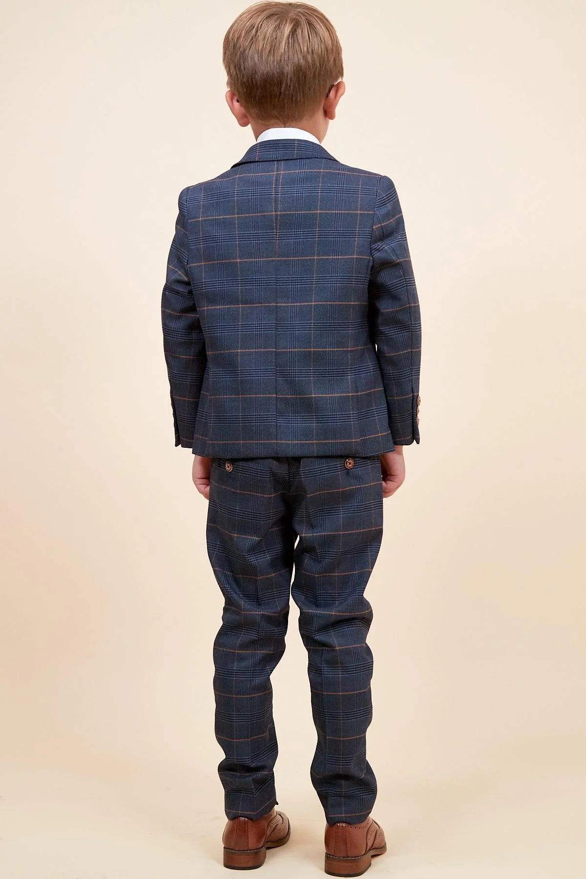 JENSON - Childrens Marine Navy Check Suit - Image 5