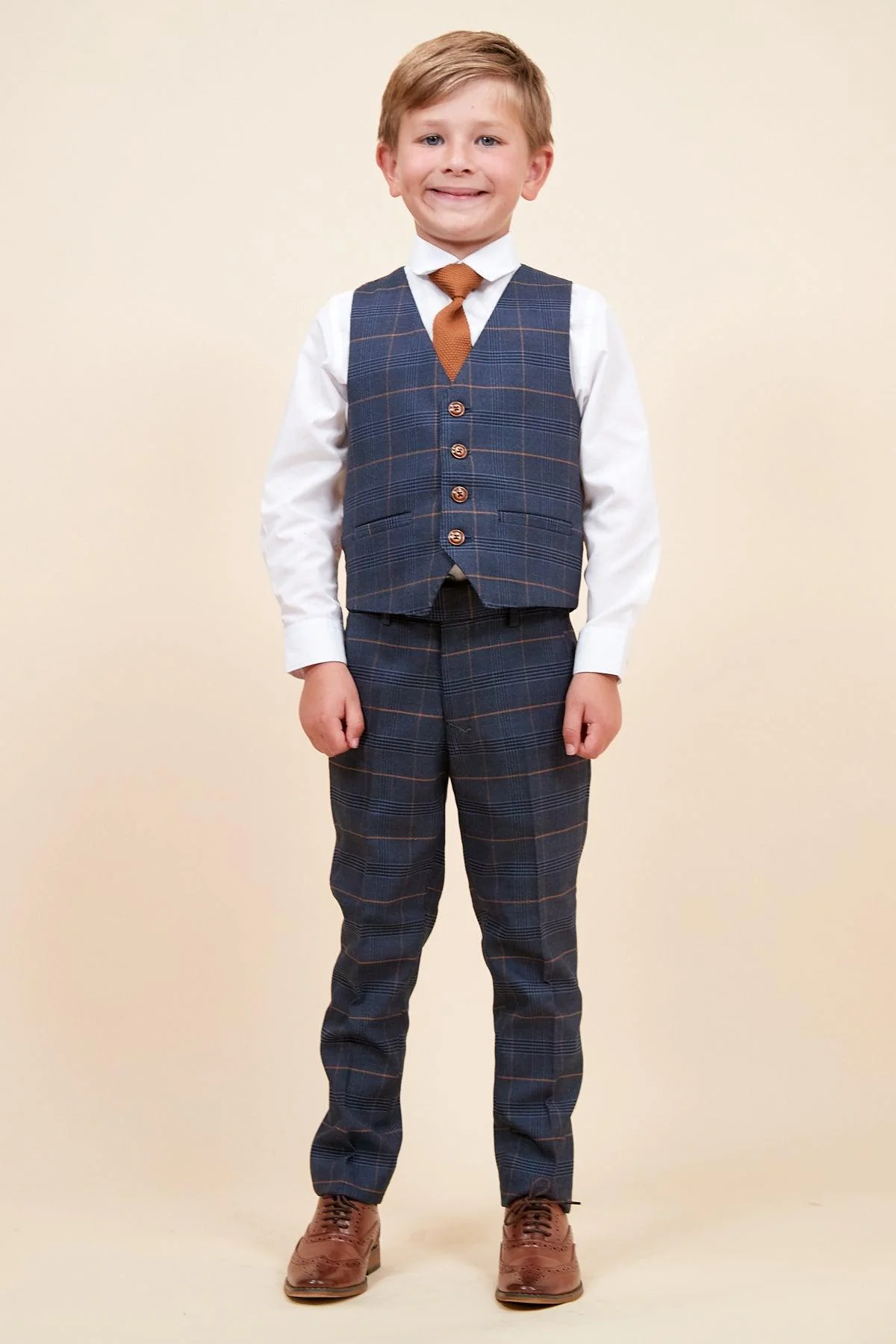 JENSON - Childrens Marine Navy Check Suit - Image 6