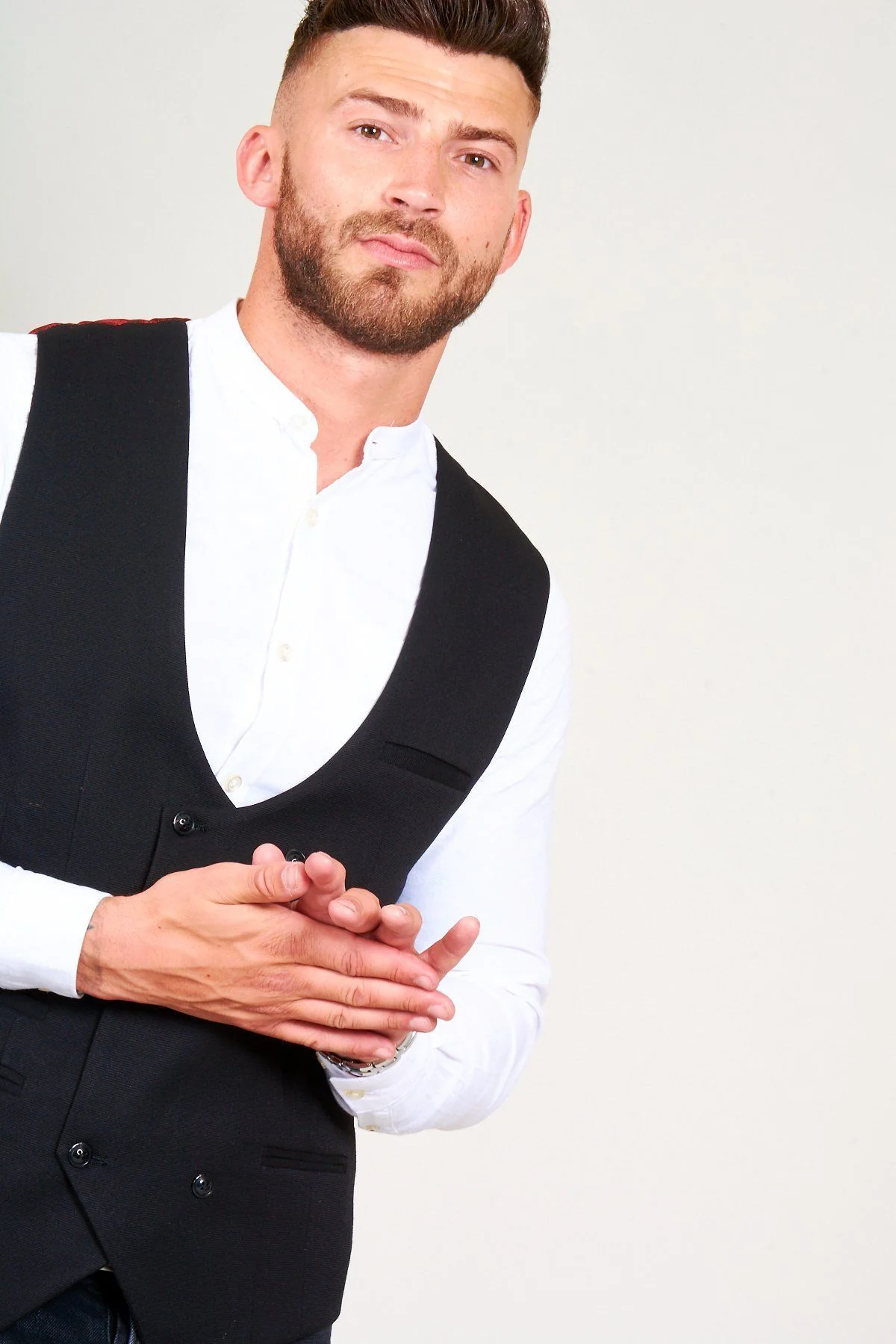 KELLY - Black Double Breasted Waistcoat - Image 7