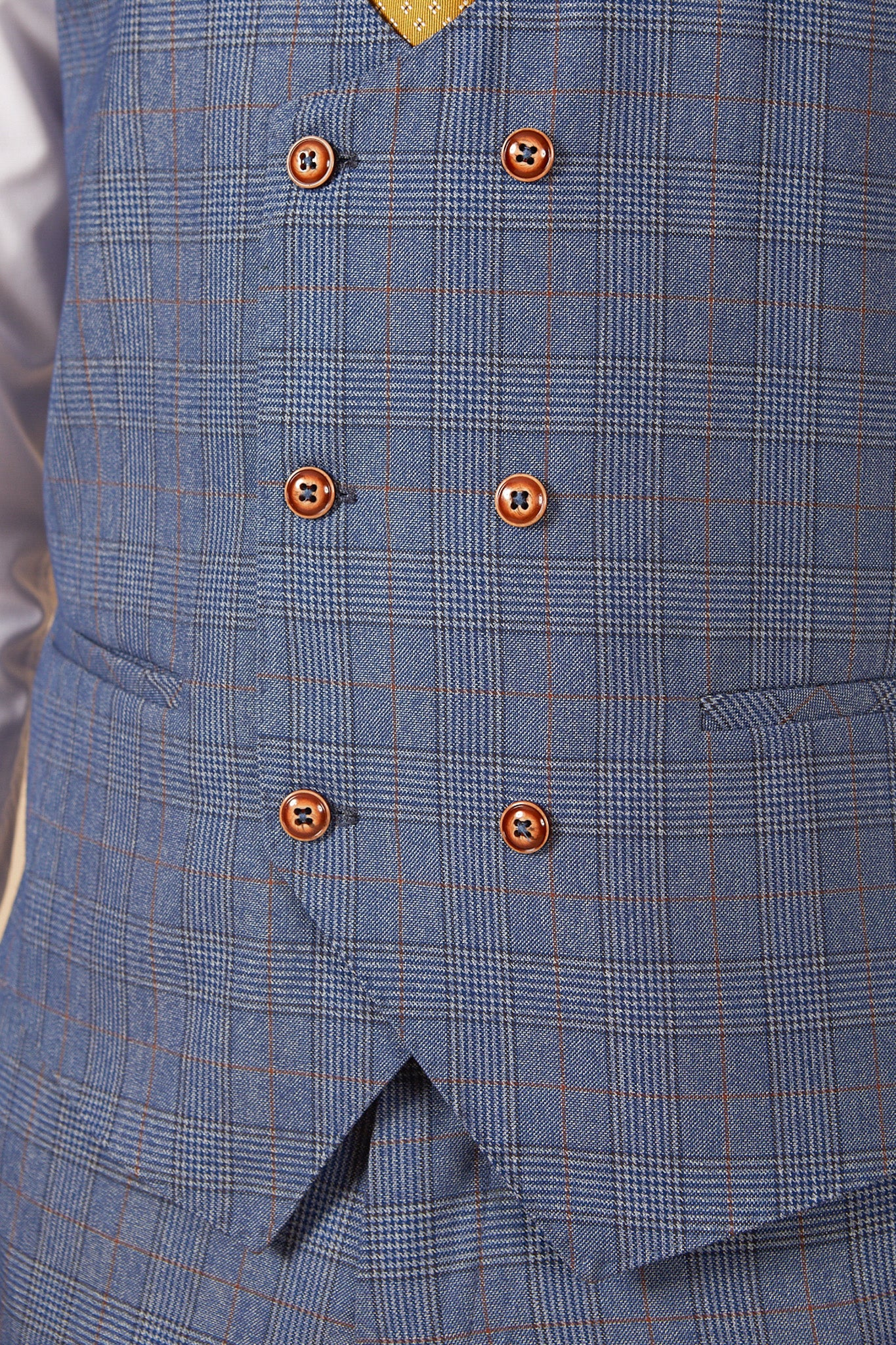 LEE GEORGE - Light Blue Double Breasted Waistcoat - Image 4