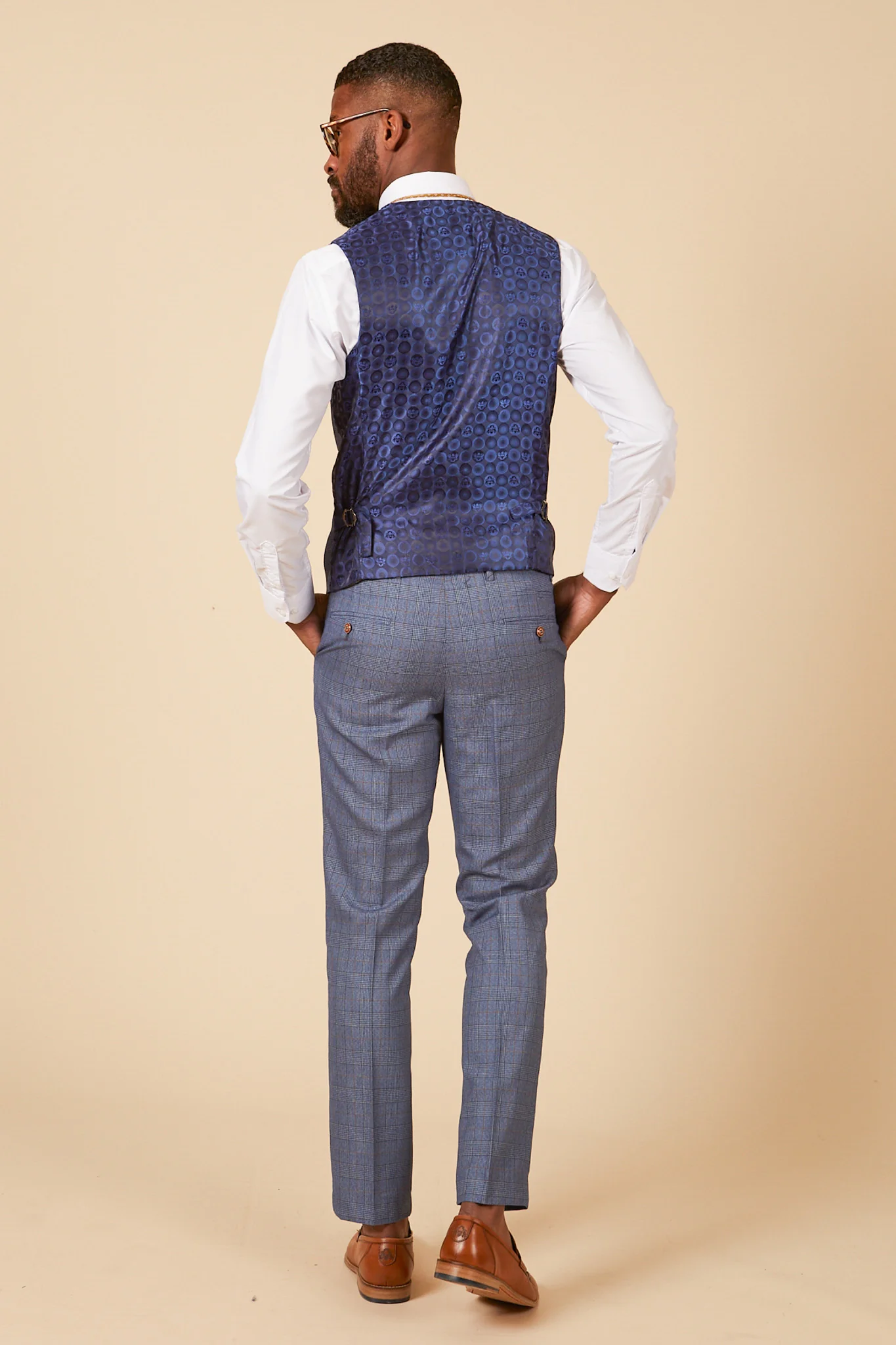 LEE GEORGE - Light Blue Double Breasted Waistcoat - Image 7