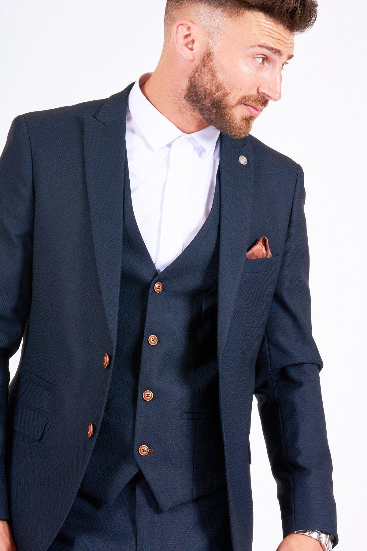 MAX - Navy Suit with TED Waistcoat - Image 3