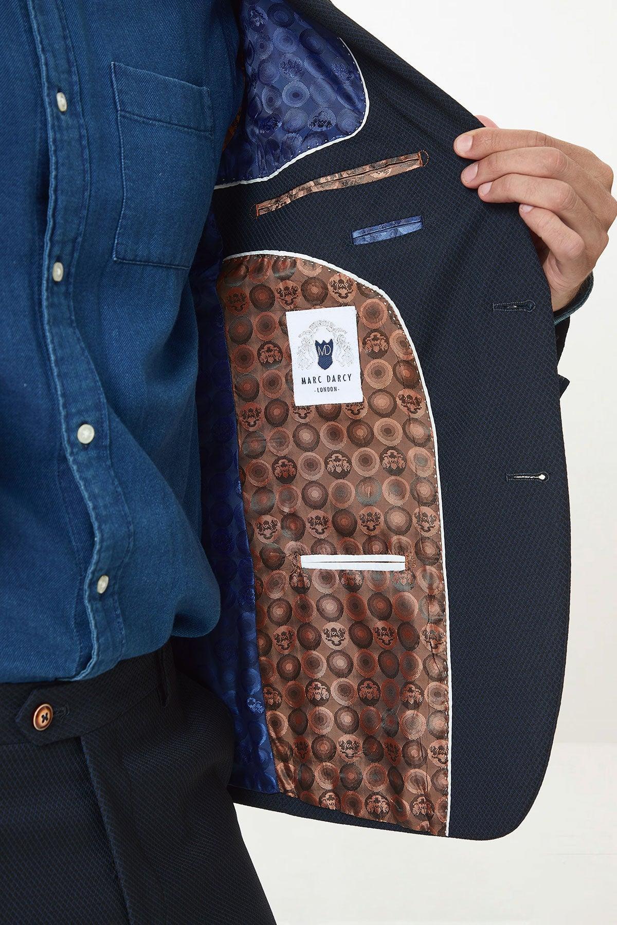 MAX - Navy Blue Blazer with Contrast Buttons - Image 5