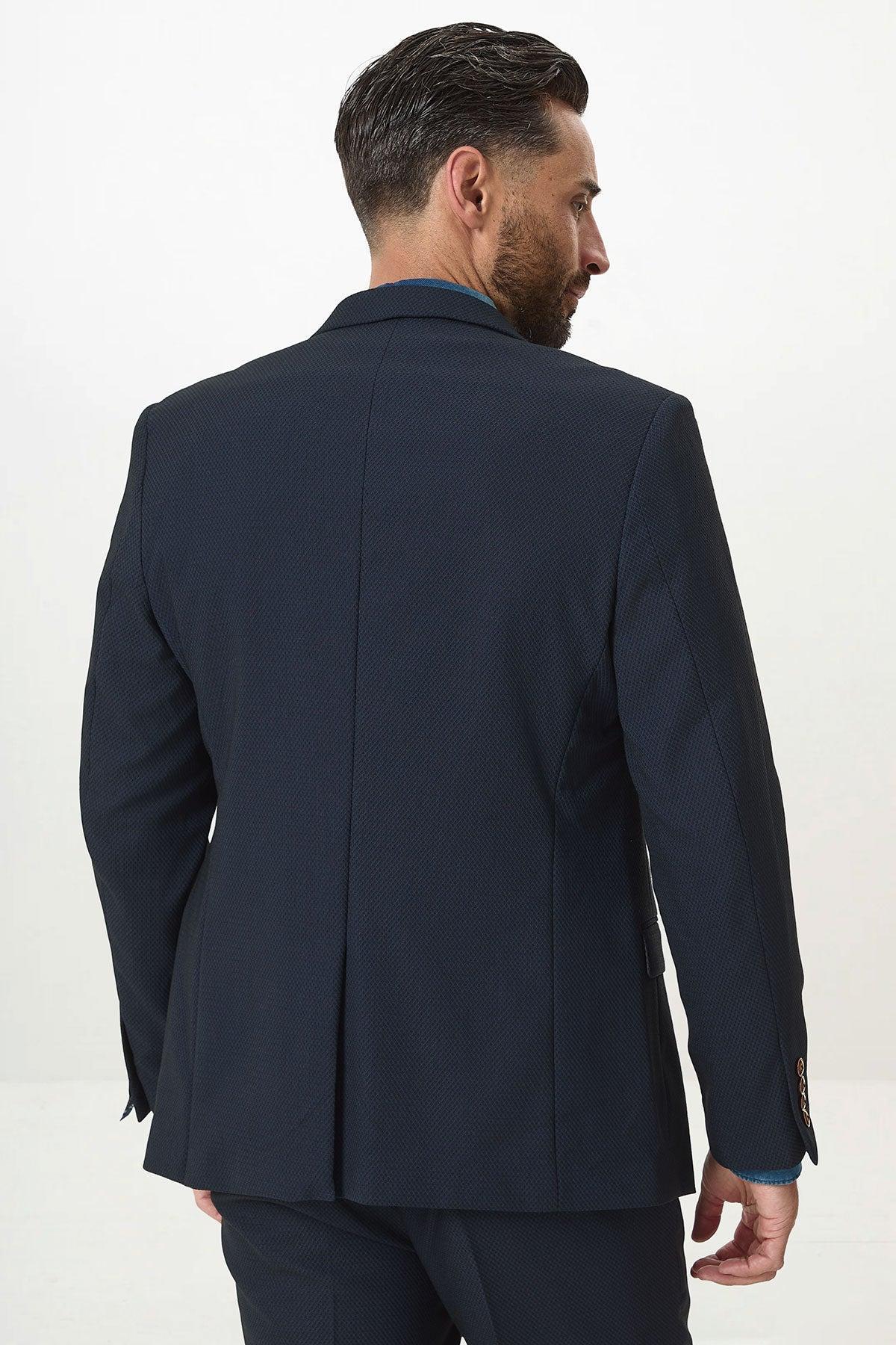 MAX - Navy Blue Blazer with Contrast Buttons - Image 7