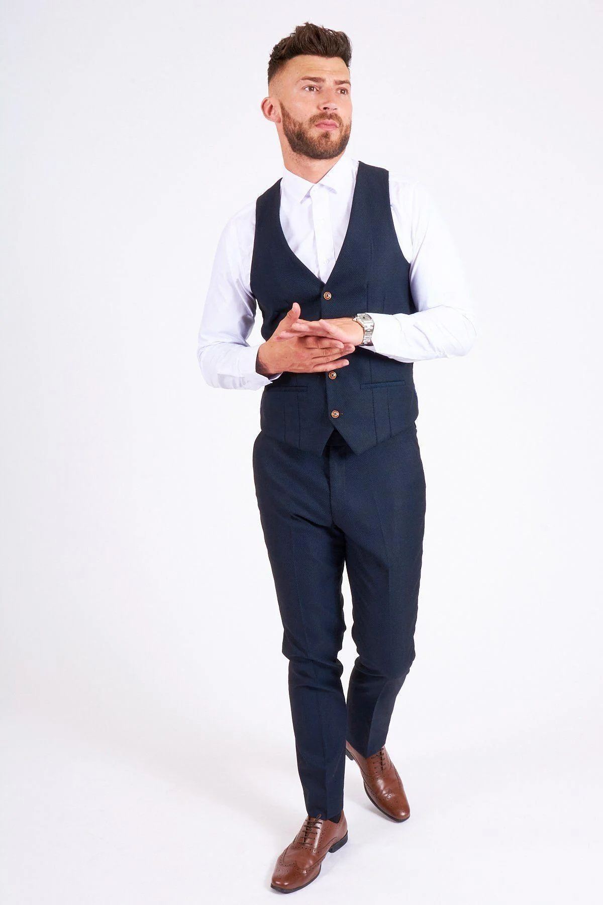 Eastenders' Martin Fowler (James Bye) in Max Navy Suit - Image 5