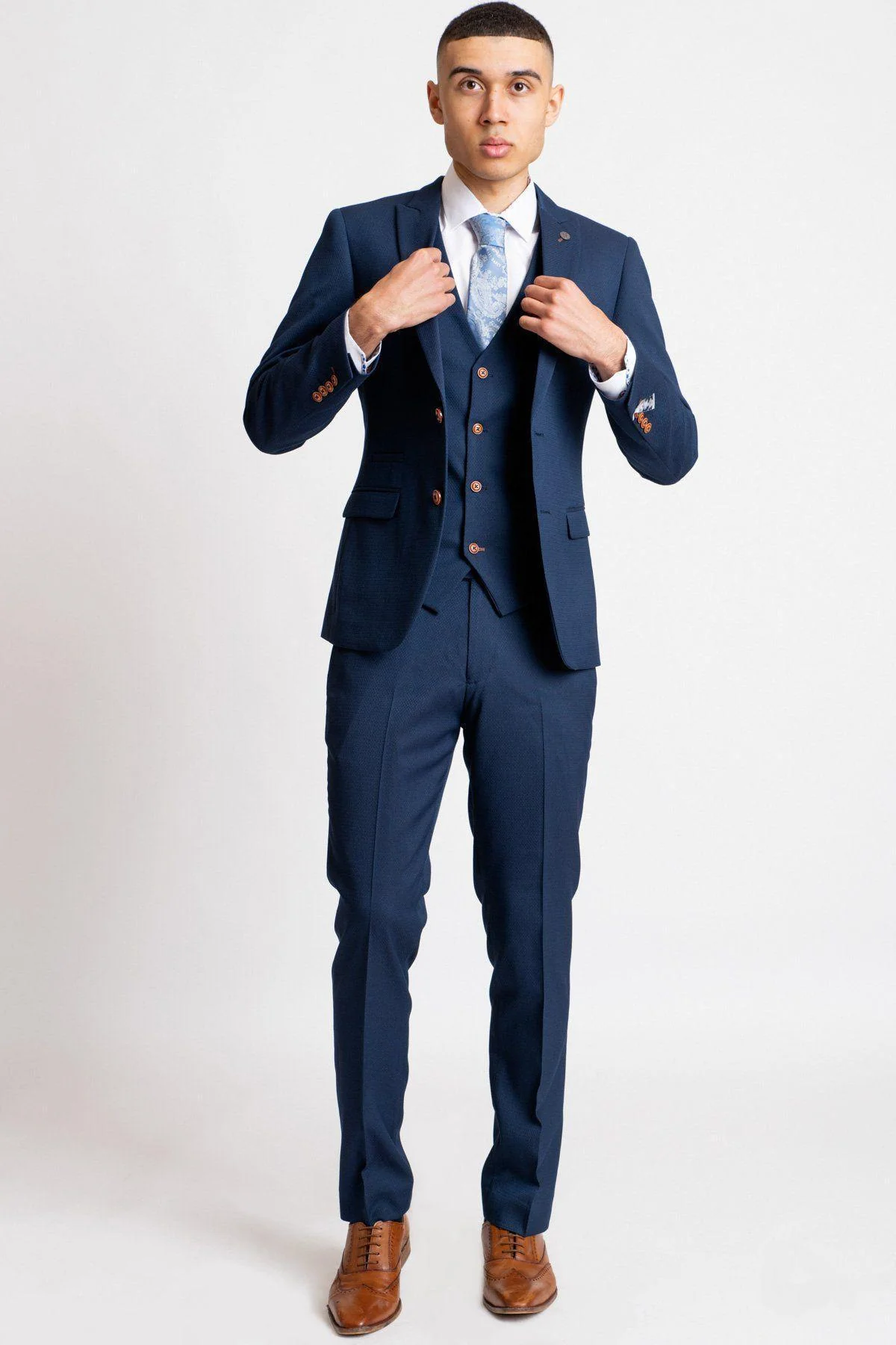 Boca Juniors Midfielder Ander Herrera in Max Royal Blue Suit - Image 4