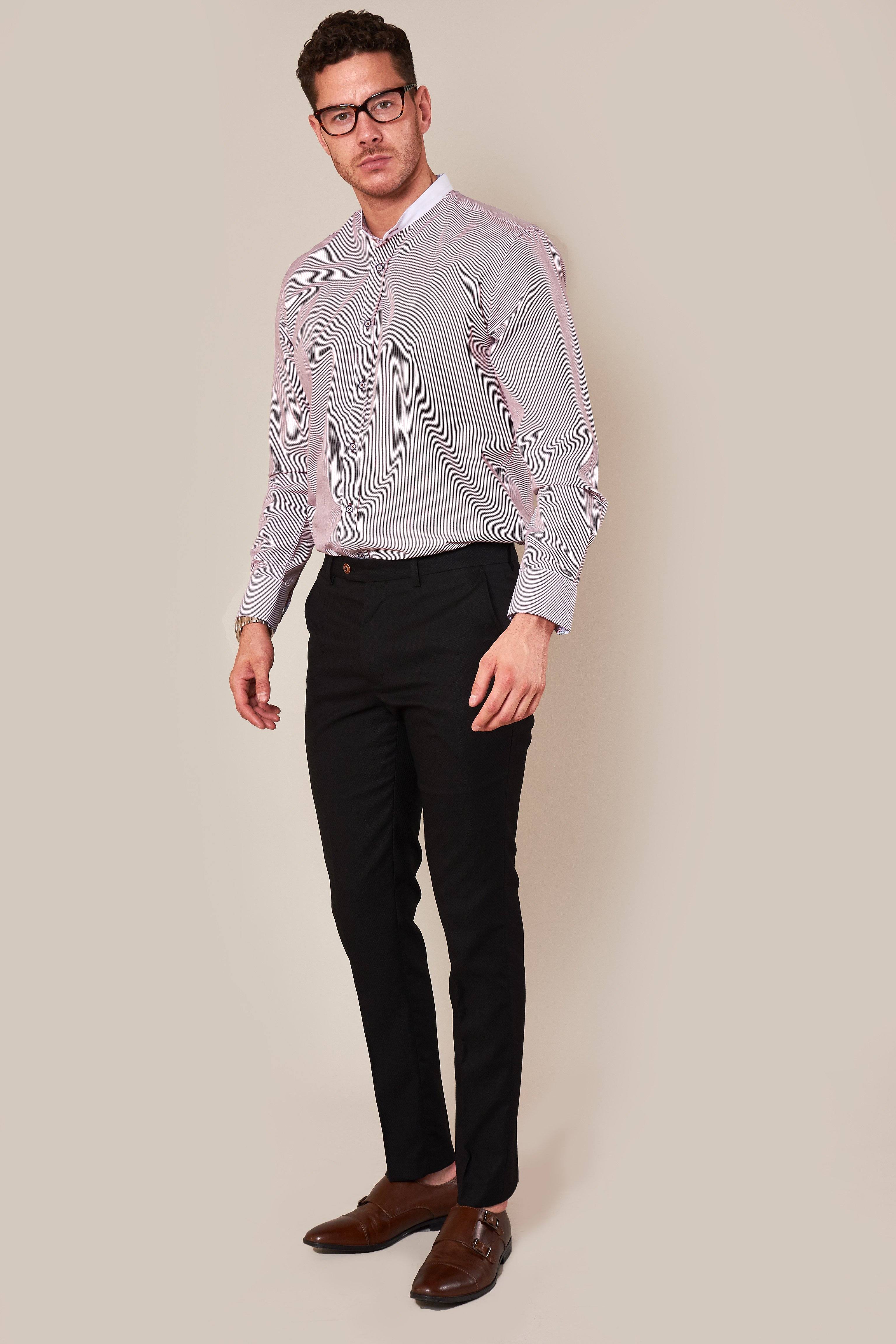 MAX - Skinny Fit Black Trousers - Image 3