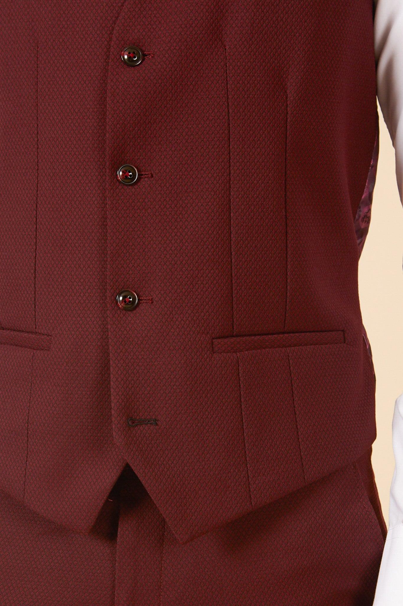MAX - Wine Three Piece Suit - Image 10