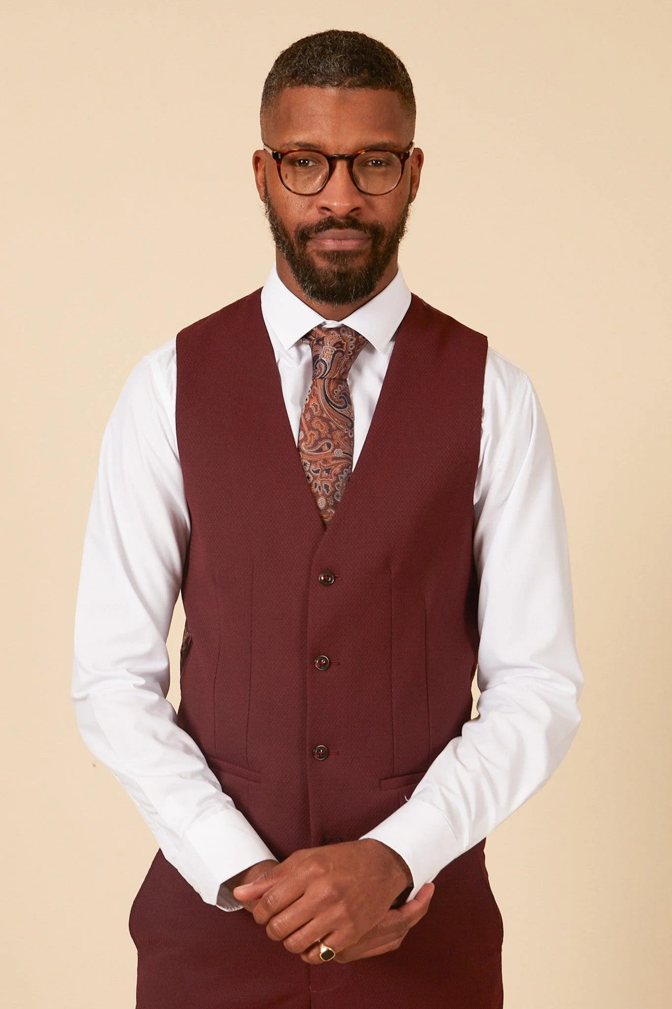MAX - Wine Three Piece Suit - Image 11