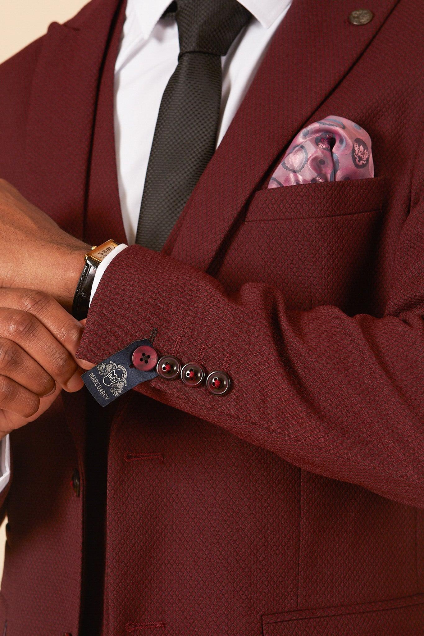 MAX - Wine Three Piece Suit - Image 3