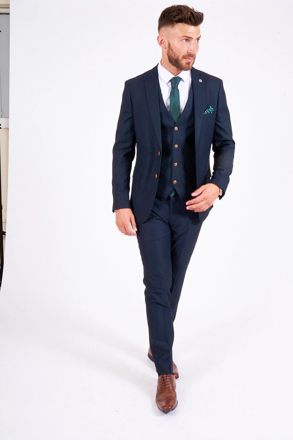 Boca Juniors Midfielder Ander Herrera in Max Navy Suit - Image 4