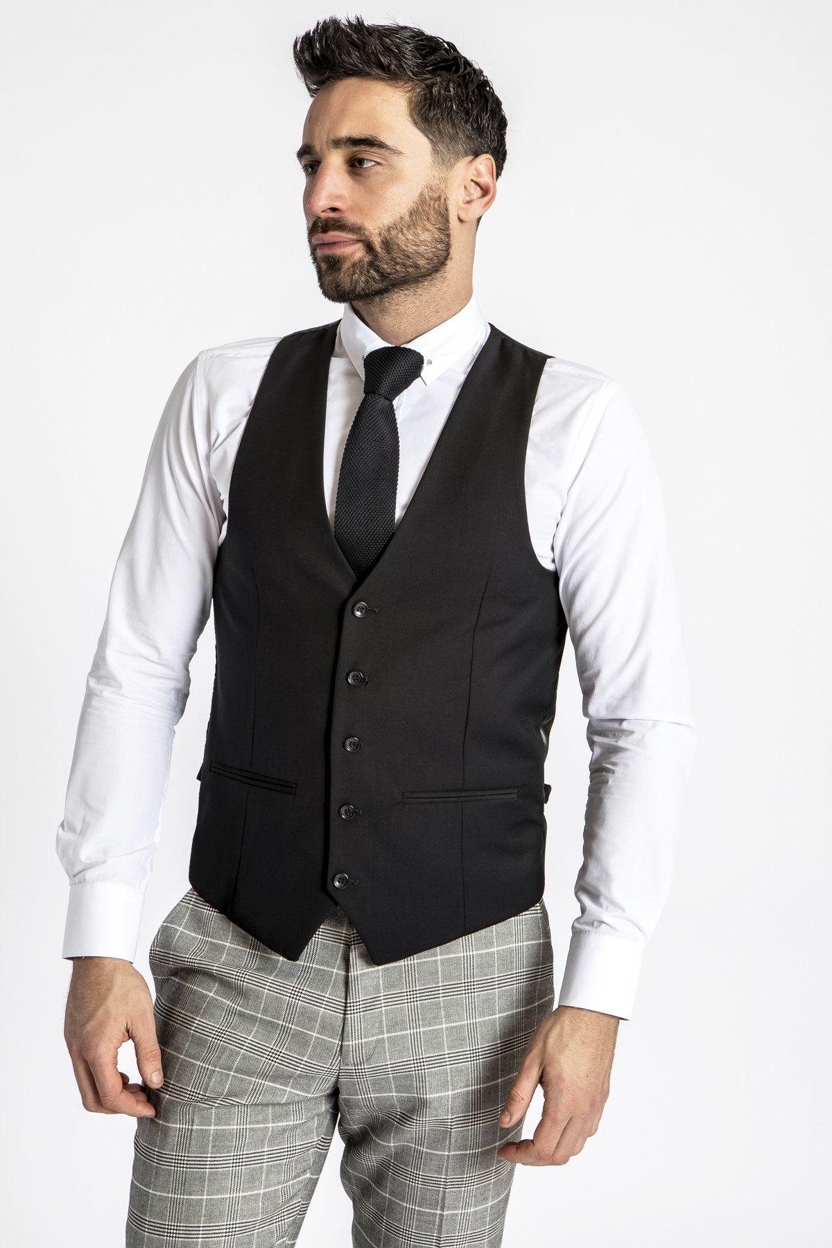 RAMBO - Black Formal Dress Waistcoat - Image 3