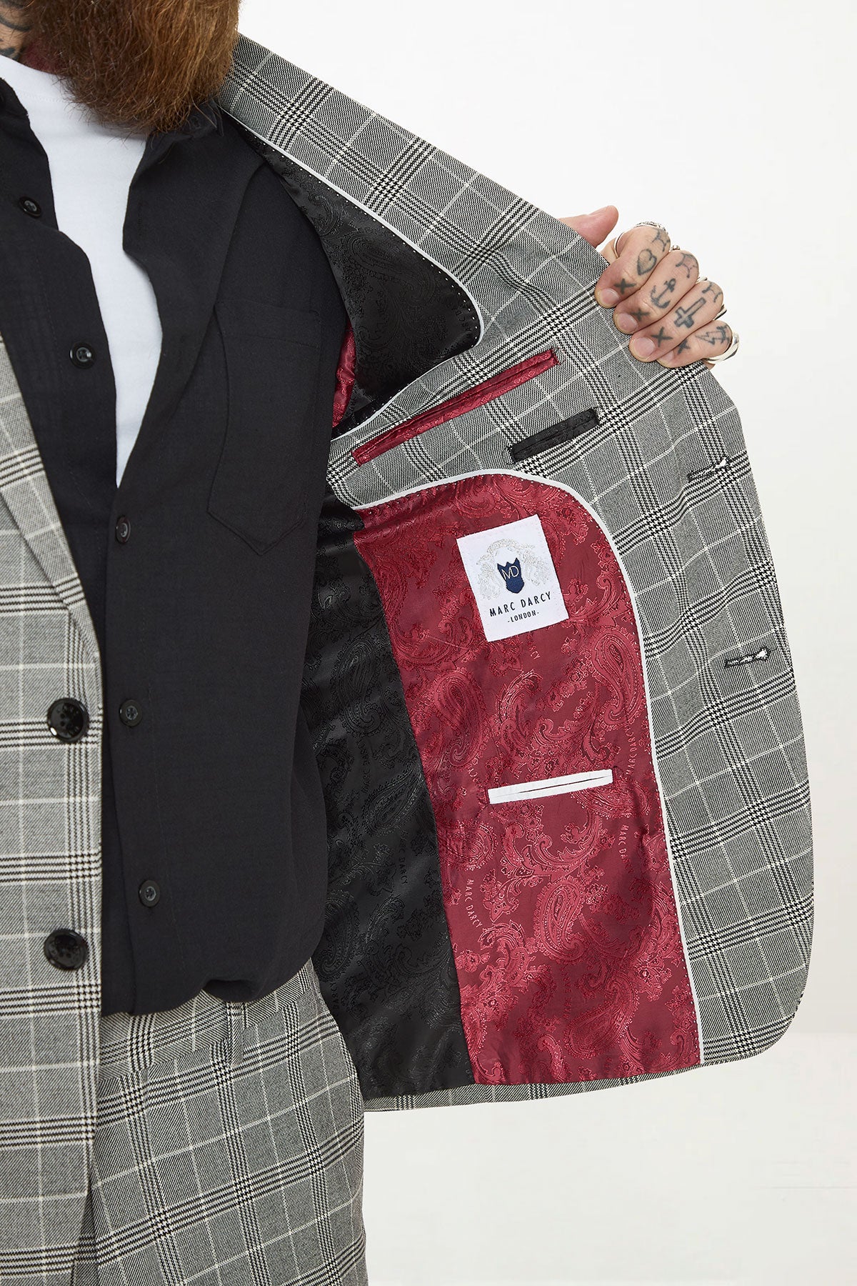 ROSS - Grey Check Blazer - Image 4