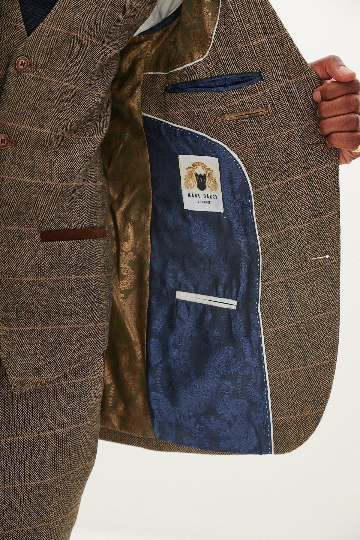 TED - Tan Tweed Check Blazer - Image 7