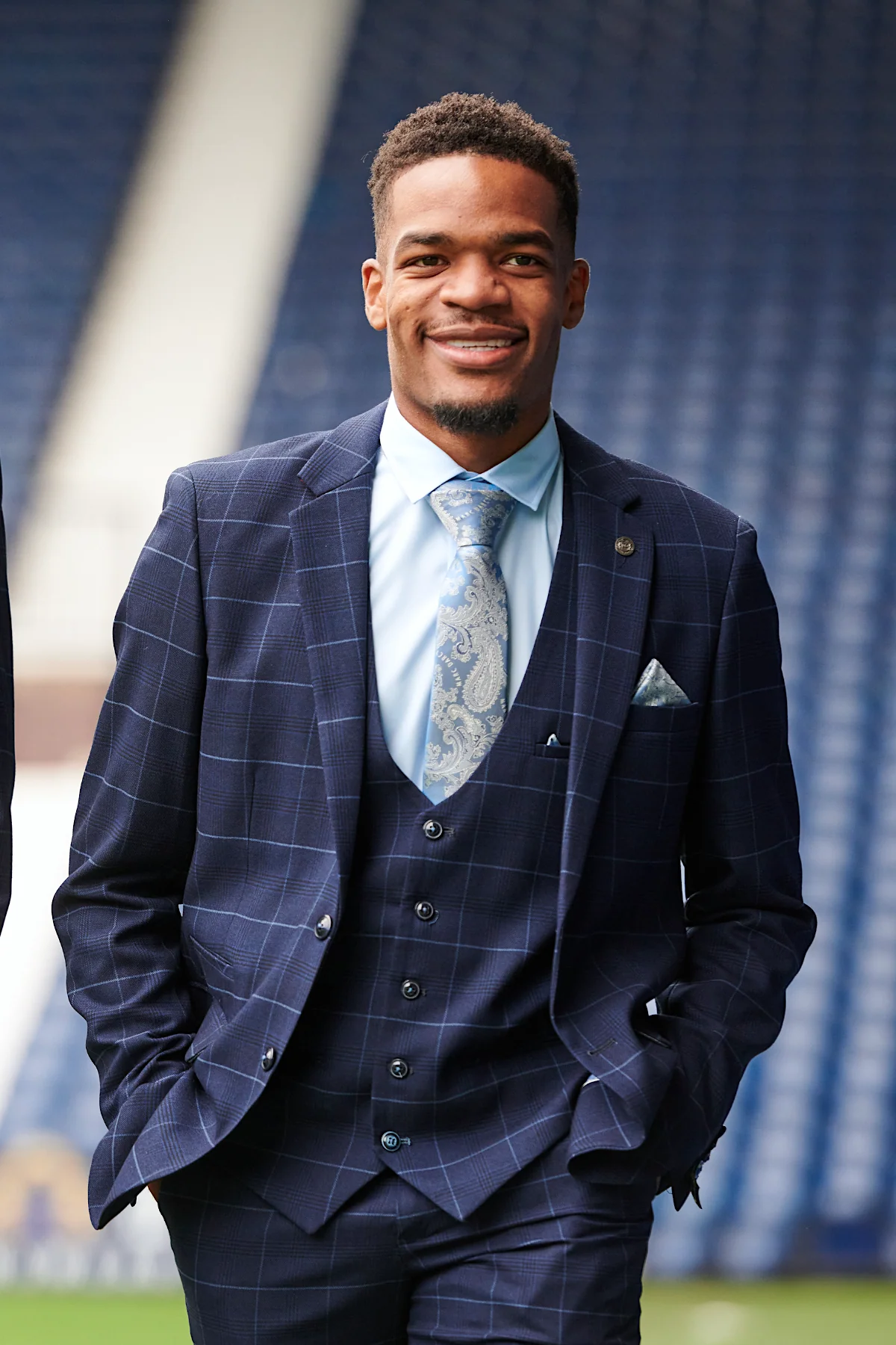 The WBA Collection - Edinson Navy & Sky Check Suit - Image 5