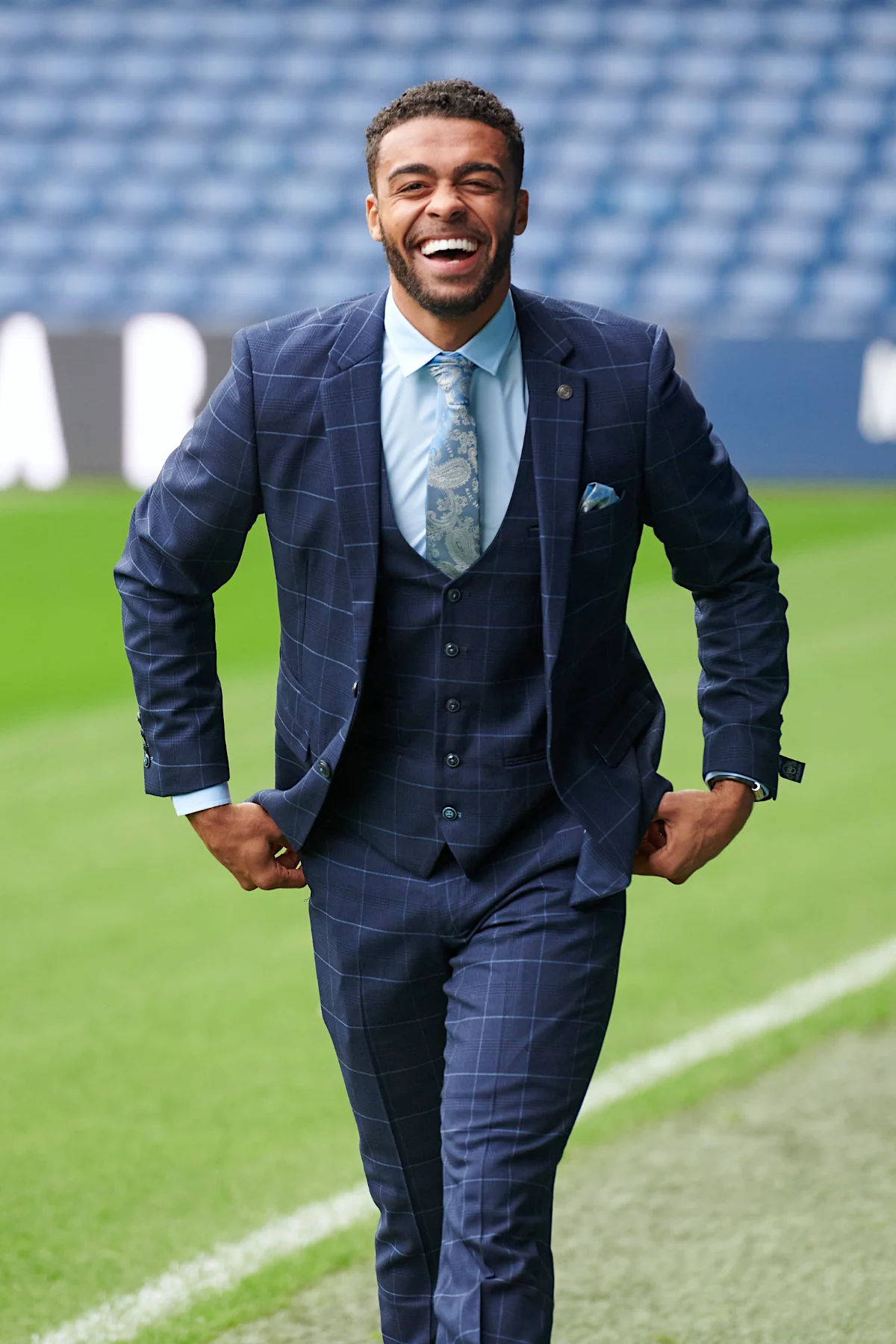 The WBA Collection - Edinson Navy & Sky Check Suit - Image 7