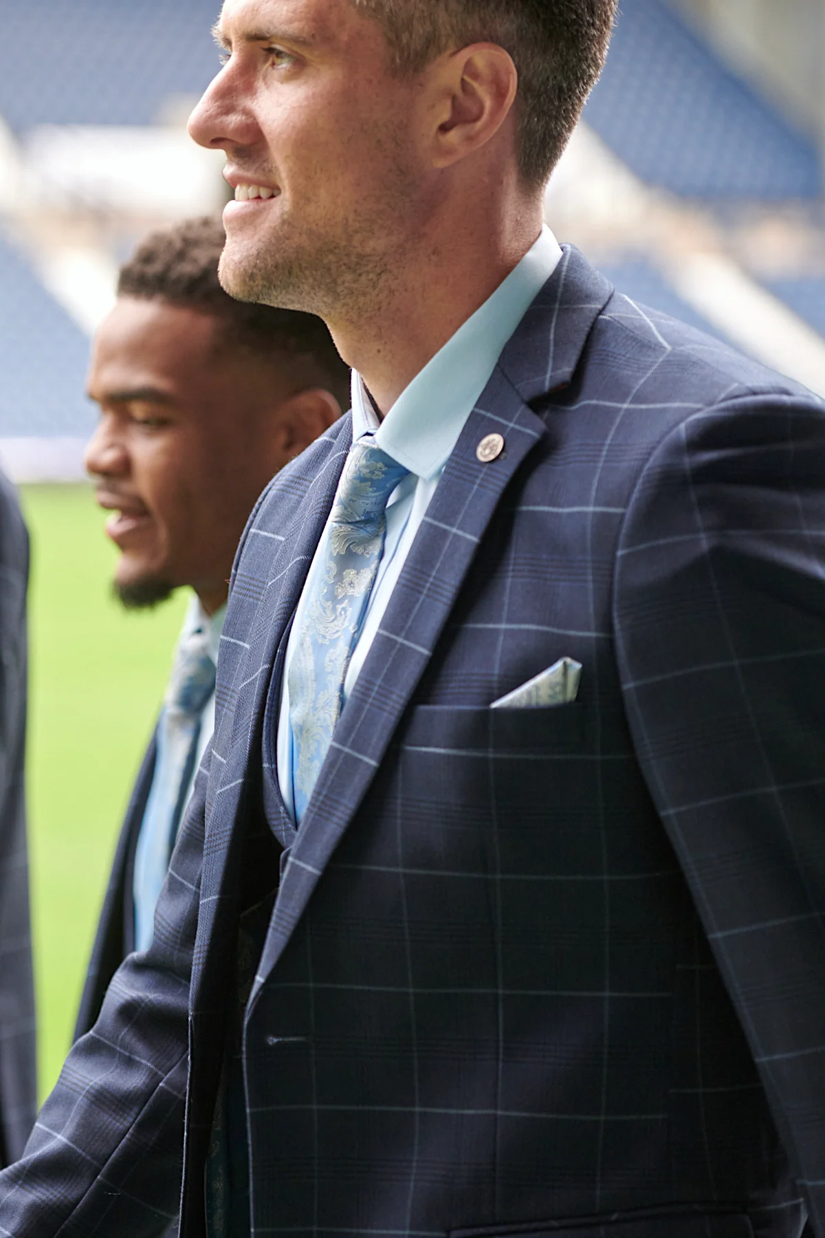 The WBA Collection - Edinson Navy & Sky Check Suit - Image 8